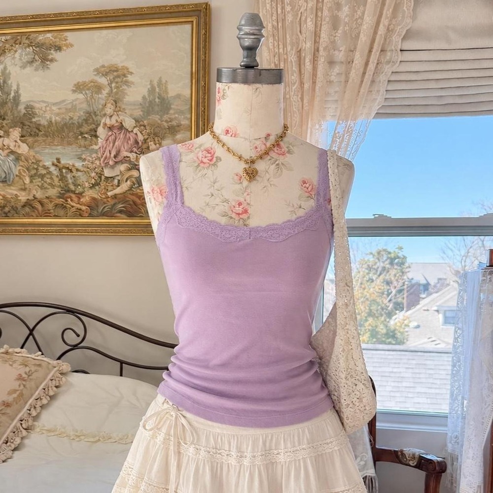 y2k purple lace cami  Purple fairy Cami